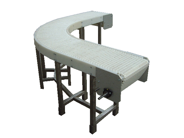 90° curve modular conveyor belt